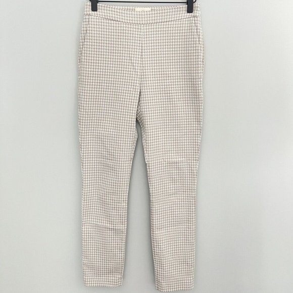 New Sezane Clara houndstooth cropped ankle straight leg high rise trouser pants - Picture 8 of 15